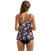 image:imageSUUKSESS Women Ruffle High Waisted Tankini Swimsuit Tummy Control Bathing Suit80 Vintage Floral Black