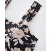 image:imageSUUKSESS Women Ruffle High Waisted Tankini Swimsuit Tummy Control Bathing Suit80 Vintage Floral Black