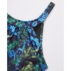 image:imageSUUKSESS Women Tummy Control Tankini Bathing Suit Ruffle High Waisted Swimsuit60 Blue Green Leaf