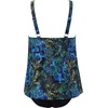 image:imageSUUKSESS Women Tummy Control Tankini Bathing Suit Ruffle High Waisted Swimsuit60 Blue Green Leaf