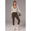 image:imageSUUKSESS Women 2 Piece Tie Front Wrap Outfits Cover Up Tops Soft leggings With PocketsBrown Polka Dots