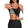 image:imageSUUKSESS Women Sexy Workout Sets Padded Sports Bra High Waisted Leggings OutfitsBlack