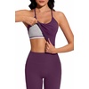 image:imageSUUKSESS Women Sexy Workout Sets Padded Sports Bra High Waisted Leggings OutfitsPurple