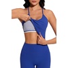 image:imageSUUKSESS Women Sexy Workout Sets Padded Sports Bra High Waisted Leggings OutfitsRoyal Blue