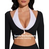 image:imageSUUKSESS Women 2 Piece Workout Sets for Pilates Long Sleeve Top LeggingsBlack