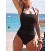 image:imageSUUKSESS Women Halter Tankini Swimsuits Tummy Control Two Piece Bathing SuitBlack