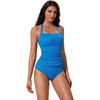 image:imageSUUKSESS Women Halter Tankini Swimsuits Tummy Control Two Piece Bathing SuitBlue