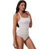 image:imageSUUKSESS Women Halter Tankini Swimsuits Tummy Control Two Piece Bathing SuitGold White