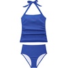 image:imageSUUKSESS Women Halter Tankini Swimsuits Tummy Control Two Piece Bathing SuitSliver Royal Blue