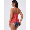 image:imageSUUKSESS Women Ruffle High Neck Tankini Swimsuit Tummy Control Bathing SuitCoralpinkleaf