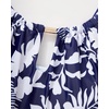 image:imageSUUKSESS Women Ruffle High Neck Tankini Swimsuit Tummy Control Bathing SuitNavy Blue Floral