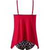 image:imageSUUKSESS Women Ruffle High Neck Tankini Swimsuit Tummy Control Bathing SuitRed Leopard