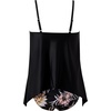 image:imageSUUKSESS Women Ruffle High Neck Tankini Swimsuit Tummy Control Bathing SuitRetro Floral Black