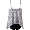 image:imageSUUKSESS Women Ruffle High Neck Tankini Swimsuit Tummy Control Bathing SuitWhite and Black Points