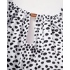 image:imageSUUKSESS Women Ruffle High Neck Tankini Swimsuit Tummy Control Bathing SuitWhite and Black Points