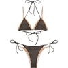 image:imageSUUKSESS Women Sexy Triangle Bikini Set Halter String Two Piece Swimsuit225 Black Gold Glitter