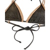 image:imageSUUKSESS Women Sexy Triangle Bikini Set Halter String Two Piece Swimsuit225 Black Gold Glitter