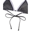 image:imageSUUKSESS Women Sexy Triangle Bikini Set Halter String Two Piece Swimsuit225 Black Silver Glitter