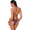 image:imageSUUKSESS Women Sexy Triangle Bikini Set Halter String Two Piece Swimsuit225 Burgundy Blue Glitter