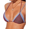 image:imageSUUKSESS Women Sexy Triangle Bikini Set Halter String Two Piece Swimsuit225 Burgundy Blue Glitter