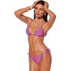 image:imageSUUKSESS Women Sexy Triangle Bikini Set Halter String Two Piece Swimsuit225 Hot Pink Purple Glitter
