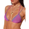 image:imageSUUKSESS Women Sexy Triangle Bikini Set Halter String Two Piece Swimsuit225 Hot Pink Purple Glitter
