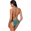 image:imageSUUKSESS Women Sexy Triangle Bikini Set Halter String Two Piece Swimsuit225 Peacock Blue Glitter