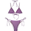 image:imageSUUKSESS Women Sexy Triangle Bikini Set Halter String Two Piece Swimsuit225 Purple Glitter