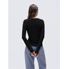 image:imageSUUKSESS Women Cashmere Lace Button Down Sweater Knit Long Sleeve TopsBlack