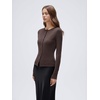 image:imageSUUKSESS Women Cashmere Lace Button Down Sweater Knit Long Sleeve TopsBrown