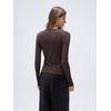 image:imageSUUKSESS Women Cashmere Lace Button Down Sweater Knit Long Sleeve TopsBrown