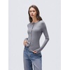 image:imageSUUKSESS Women Cashmere Lace Button Down Sweater Knit Long Sleeve TopsFlower Grey