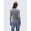 image:imageSUUKSESS Women Cashmere Lace Button Down Sweater Knit Long Sleeve TopsFlower Grey
