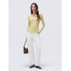 image:imageSUUKSESS Women Cashmere Lace Button Down Sweater Knit Long Sleeve TopsLight Yellow