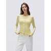 image:imageSUUKSESS Women Cashmere Lace Button Down Sweater Knit Long Sleeve TopsLight Yellow
