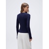 image:imageSUUKSESS Women Cashmere Lace Button Down Sweater Knit Long Sleeve TopsNavy Blue