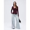 image:imageSUUKSESS Women Cashmere Lace Button Down Sweater Knit Long Sleeve TopsWine