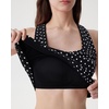 image:imageSUUKSESS Womens Padded Cotton Ribbed Tank Tops Square Neck Basic Tops  Basic Bulit in Bras Tank Tops Going Out Tank Slim Fit Sleeveless Racerback Soft BreathableBlack Polka Dots