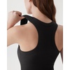 image:imageSUUKSESS Womens Padded Cotton Ribbed Tank Tops Square Neck Basic Tops  Basic Bulit in Bras Tank Tops Going Out Tank Slim Fit Sleeveless Racerback Soft BreathableBlack
