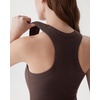 image:imageSUUKSESS Womens Padded Cotton Ribbed Tank Tops Square Neck Basic Tops  Basic Bulit in Bras Tank Tops Going Out Tank Slim Fit Sleeveless Racerback Soft BreathableDark Brown