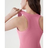 image:imageSUUKSESS Womens Padded Cotton Ribbed Tank Tops Square Neck Basic Tops  Basic Bulit in Bras Tank Tops Going Out Tank Slim Fit Sleeveless Racerback Soft BreathablePink