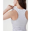 image:imageSUUKSESS Womens Padded Cotton Ribbed Tank Tops Square Neck Basic Tops  Basic Bulit in Bras Tank Tops Going Out Tank Slim Fit Sleeveless Racerback Soft BreathableWhite Polka Dots