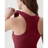 image:imageSUUKSESS Womens Padded Cotton Ribbed Tank Tops Square Neck Basic Tops  Basic Bulit in Bras Tank Tops Going Out Tank Slim Fit Sleeveless Racerback Soft BreathableWine Red