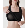 image:imageSUUKSESS Womens Padded Cotton Ribbed Tank Tops Square Neck Basic Tops  Basic Bulit in Bras Tank Tops Going Out Tank Slim Fit Sleeveless Racerback Soft BreathableBlack