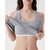image:imageSUUKSESS Womens Padded Cotton Ribbed Tank Tops Square Neck Basic Tops  Basic Bulit in Bras Tank Tops Going Out Tank Slim Fit Sleeveless Racerback Soft BreathableGray