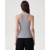 image:imageSUUKSESS Womens Padded Cotton Ribbed Tank Tops Square Neck Basic Tops  Basic Bulit in Bras Tank Tops Going Out Tank Slim Fit Sleeveless Racerback Soft BreathableGray