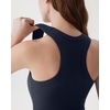 image:imageSUUKSESS Womens Padded Cotton Ribbed Tank Tops Square Neck Basic Tops  Basic Bulit in Bras Tank Tops Going Out Tank Slim Fit Sleeveless Racerback Soft BreathableNavy Blue