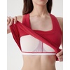 image:imageSUUKSESS Womens Padded Cotton Ribbed Tank Tops Square Neck Basic Tops  Basic Bulit in Bras Tank Tops Going Out Tank Slim Fit Sleeveless Racerback Soft BreathableRed