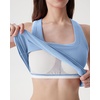 image:imageSUUKSESS Womens Padded Cotton Ribbed Tank Tops Square Neck Basic Tops  Basic Bulit in Bras Tank Tops Going Out Tank Slim Fit Sleeveless Racerback Soft BreathableBaby Blue