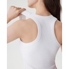 image:imageSUUKSESS Womens Padded Cotton Ribbed Tank Tops Square Neck Basic Tops  Basic Bulit in Bras Tank Tops Going Out Tank Slim Fit Sleeveless Racerback Soft BreathableSnow White